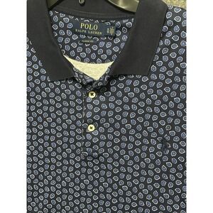 Polo Ralph Lauren Shirt Men's XL Blue Geometric Golf Short Sleeve